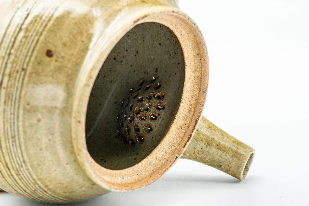 Japanese Tea Set - Speckled Olive Green Kyusu with 5 Yunomi - 350ml