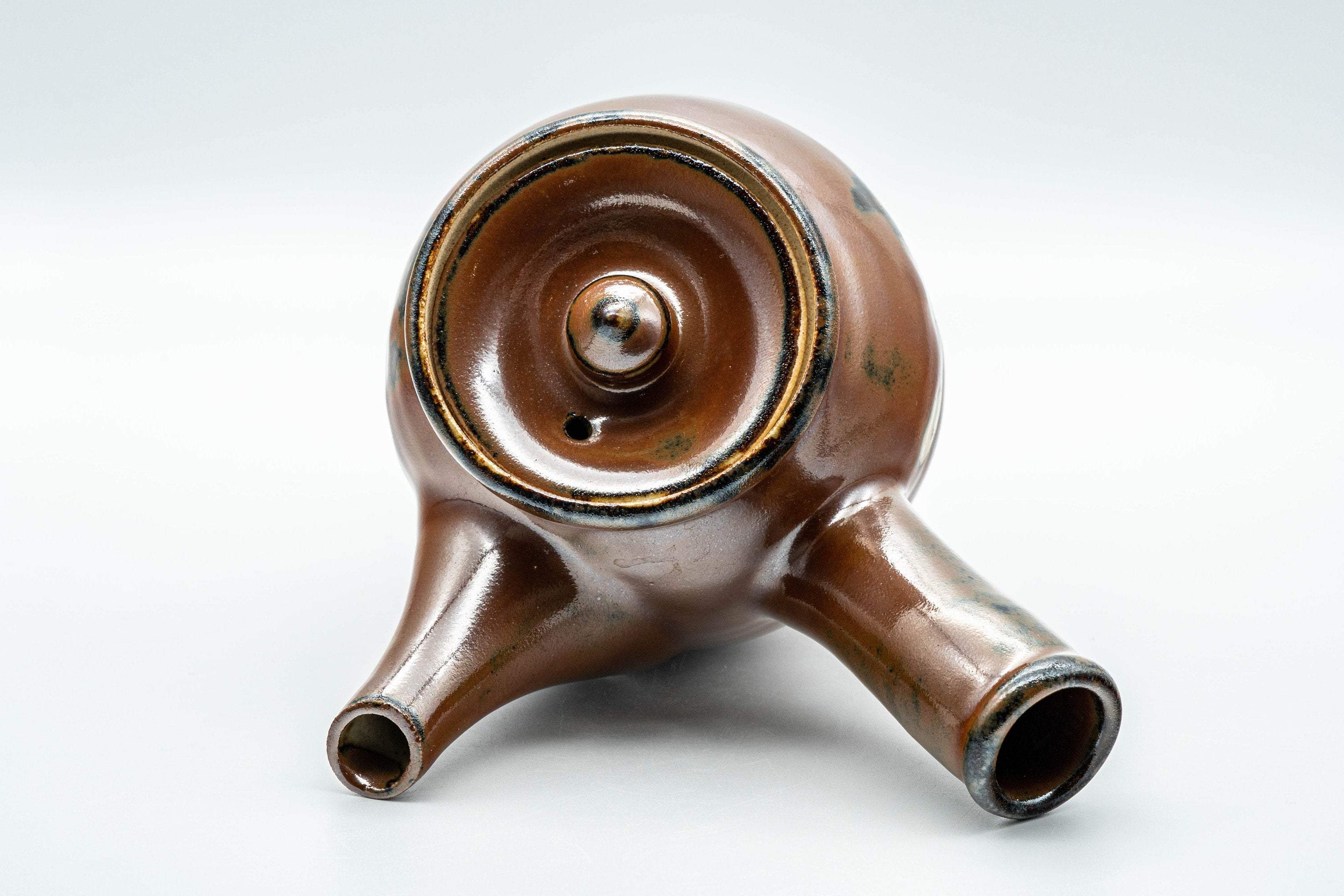 Japanese Tea Set - Tall Glazed Do-ake Kyusu with 5 Yunomi