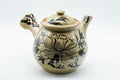 Japanese Kyusu - Large Floral Nasu-gata Do-ake Teapot - 900ml