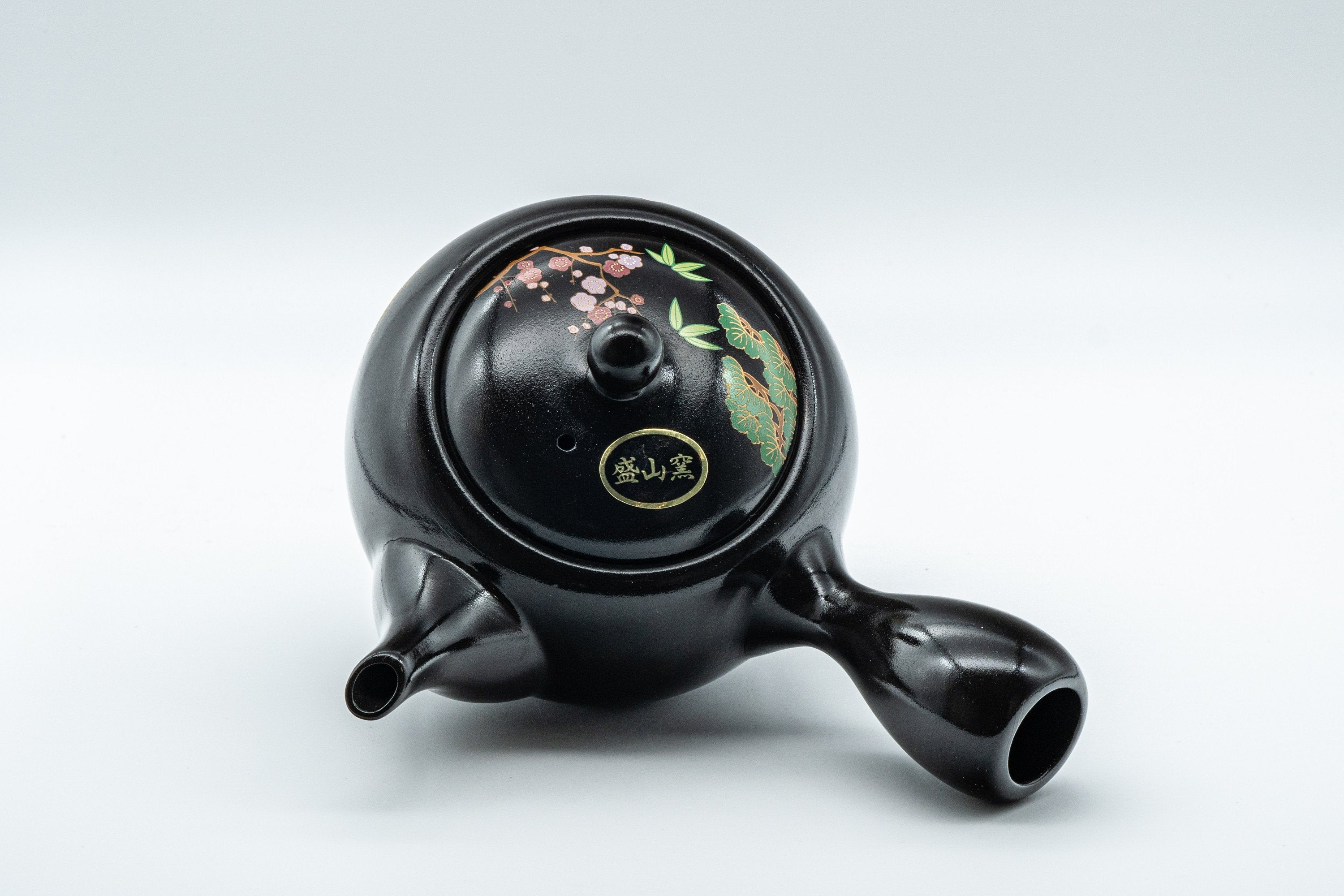 Japanese Kyusu - 盛山窯 Year of the Rat, Black Kurodei Tokoname-yaki Teapot - 370ml