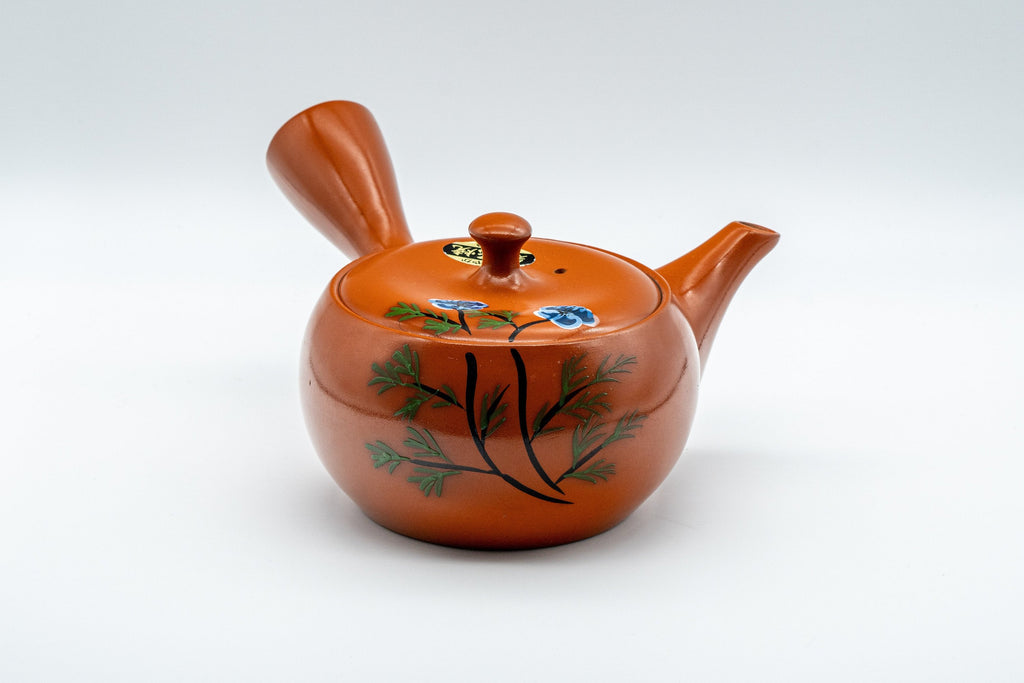 Japanese Kyusu - 伊勢窯 Floral Tokoname-yaki Teapot - 350ml
