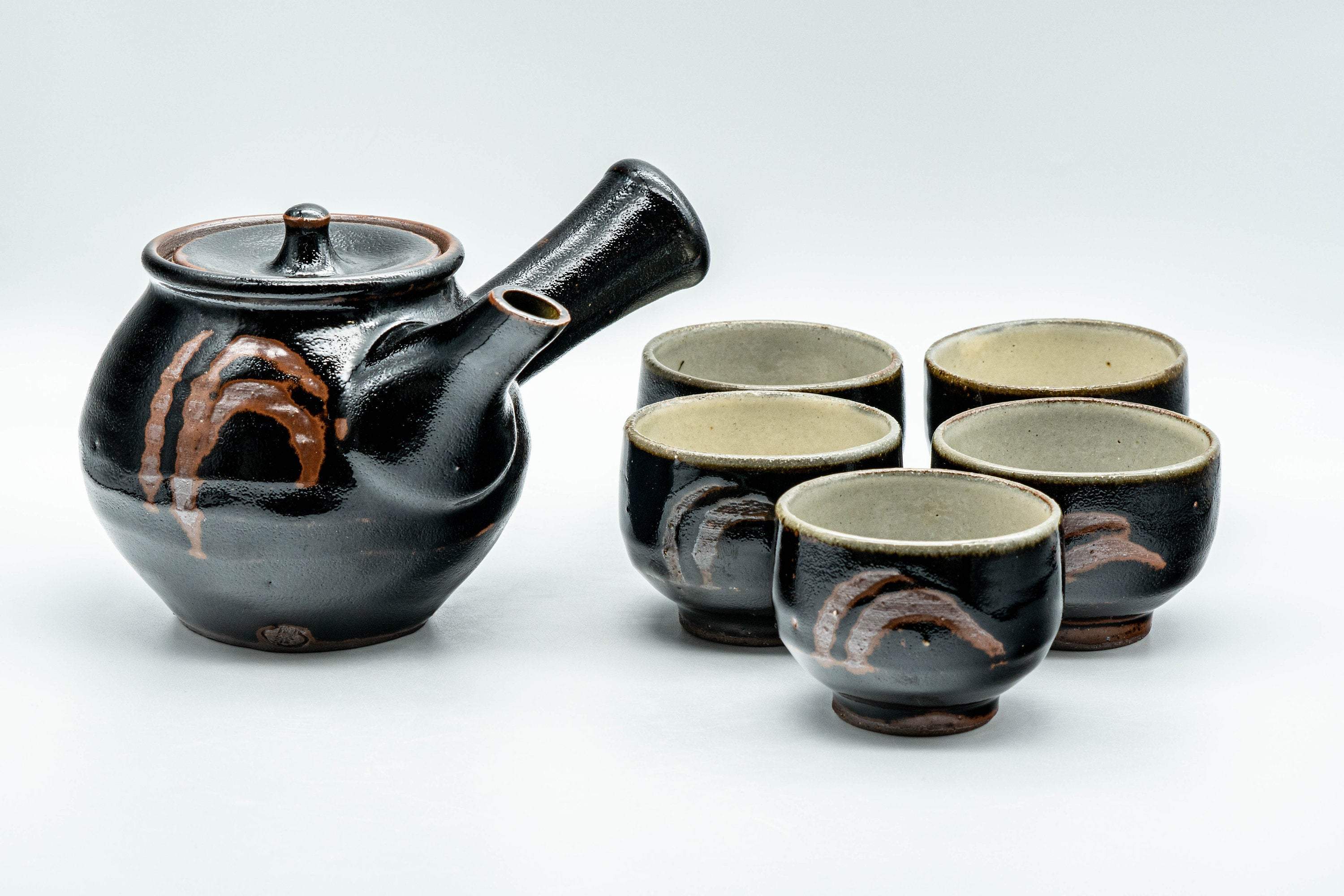 Japanese Tea Set - 陶幸 Do-ake Kyusu with 5 Yunomi - 350ml