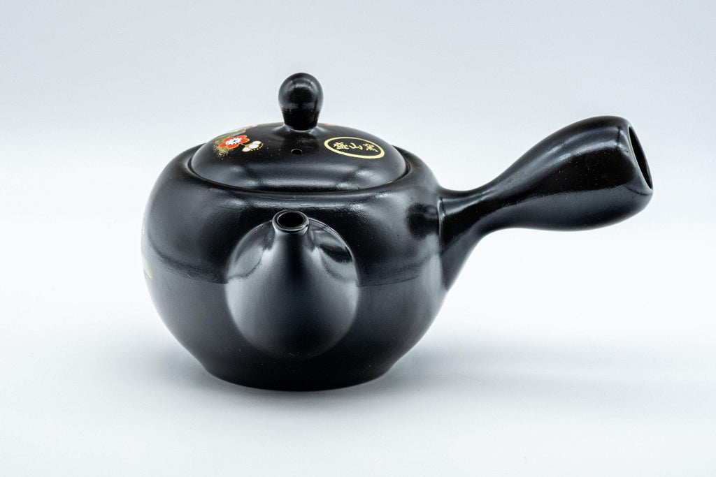 Japanese Kyusu - 盛山窯 Year of the Tiger, Black Kurodei Tokoname-yaki Teapot - 380ml