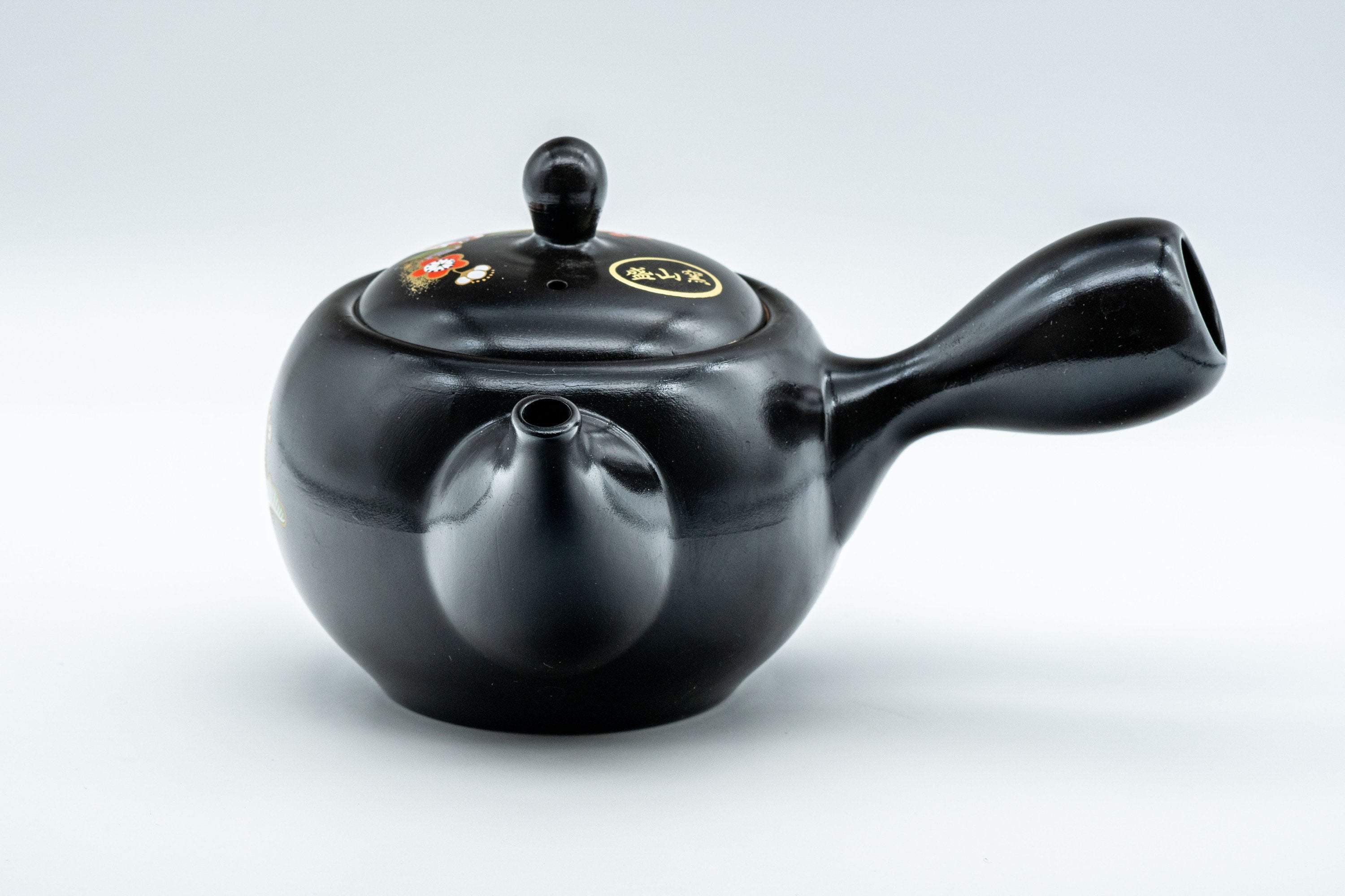 Japanese Kyusu - 盛山窯 Year of the Tiger, Black Kurodei Tokoname-yaki Teapot - 380ml