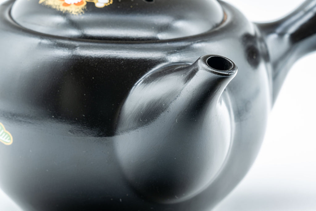 Japanese Kyusu - 盛山窯 Year of the Tiger, Black Kurodei Tokoname-yaki Teapot - 380ml