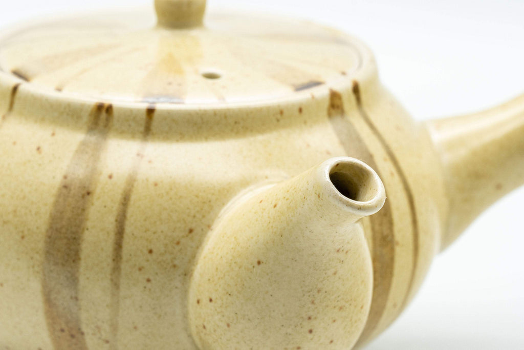 Japanese Kyusu - Striped Hiramaru-gata Debeso Teapot - 275ml