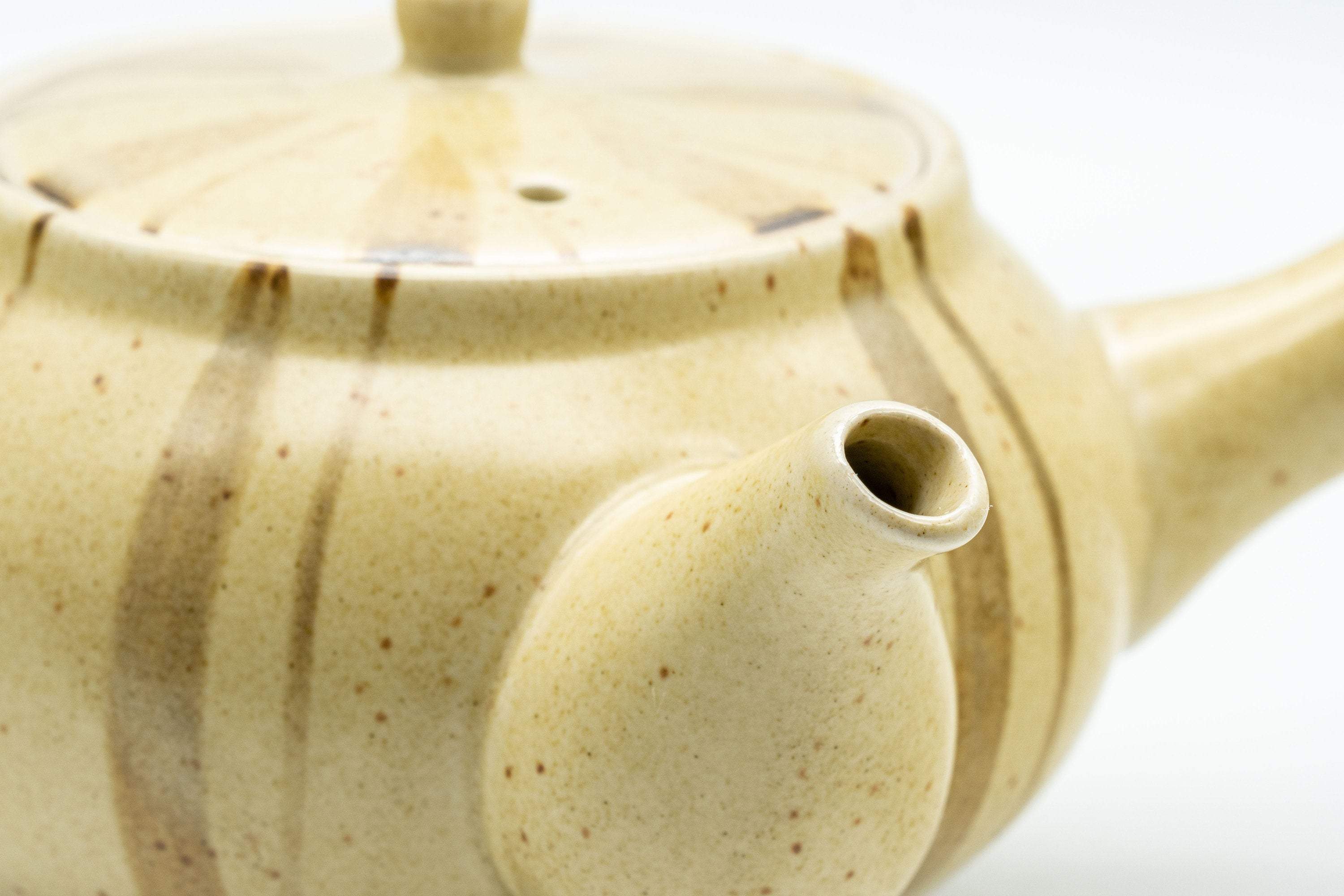 Japanese Kyusu - Striped Hiramaru-gata Debeso Teapot - 275ml