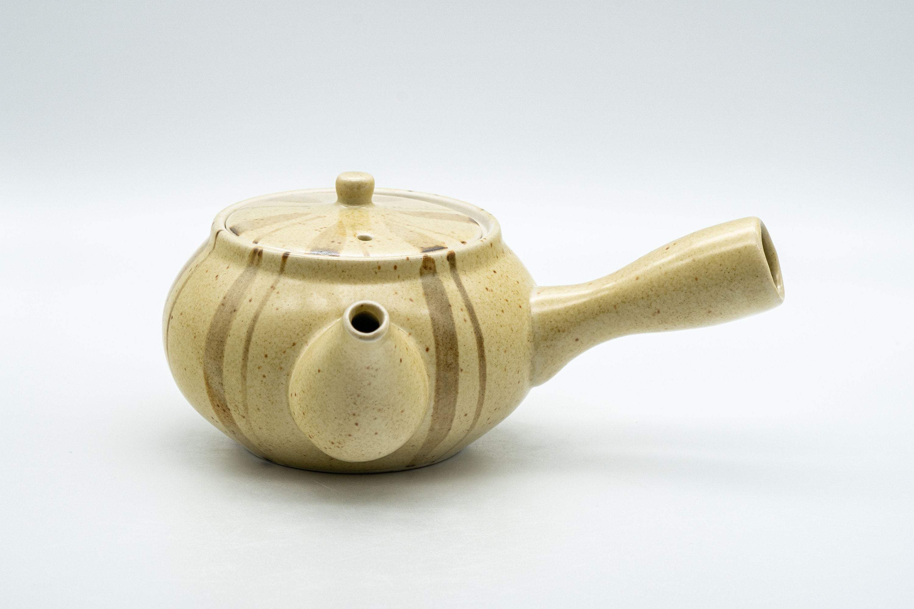 Japanese Kyusu - Striped Hiramaru-gata Debeso Teapot - 275ml