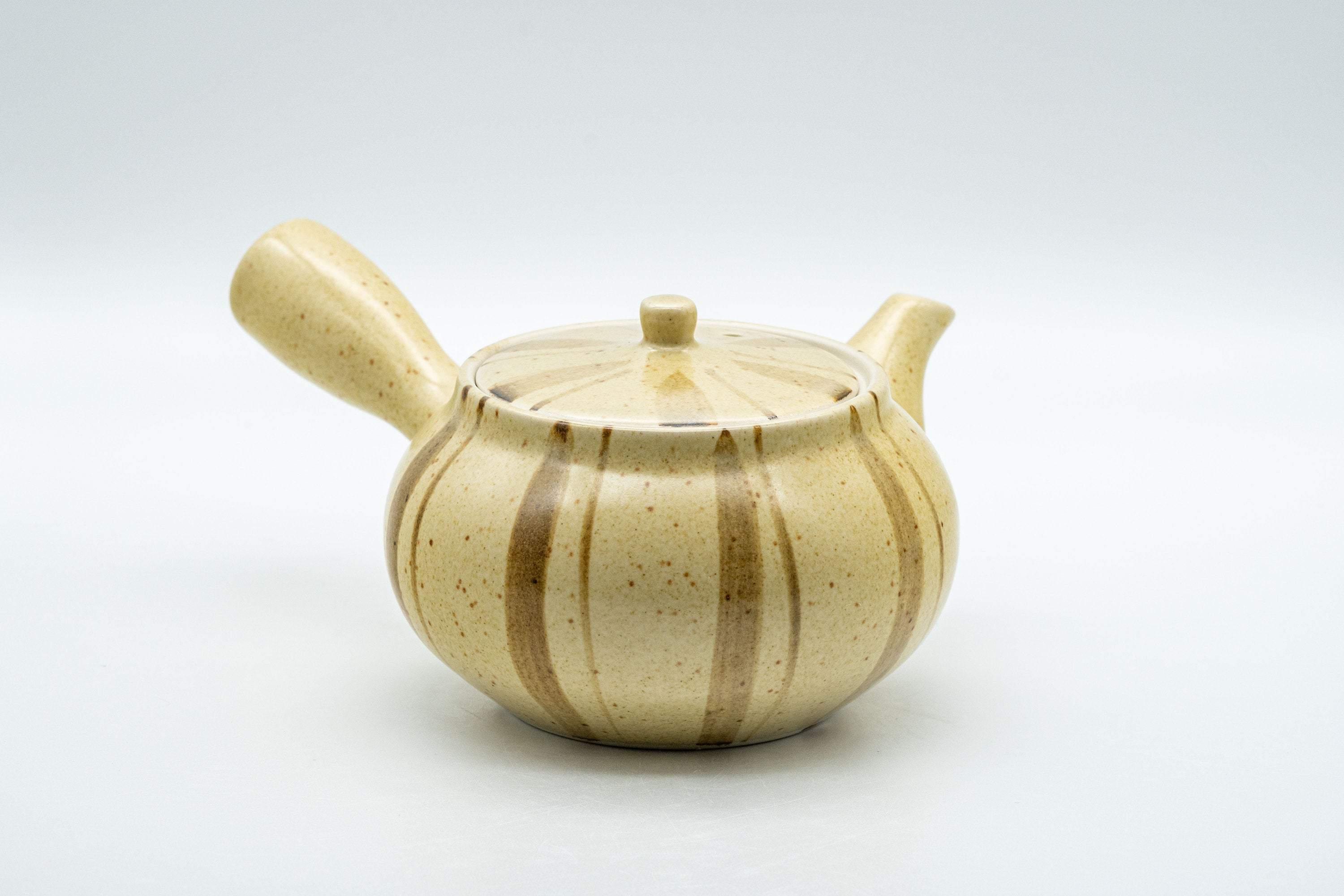 Japanese Kyusu - Striped Hiramaru-gata Debeso Teapot - 275ml