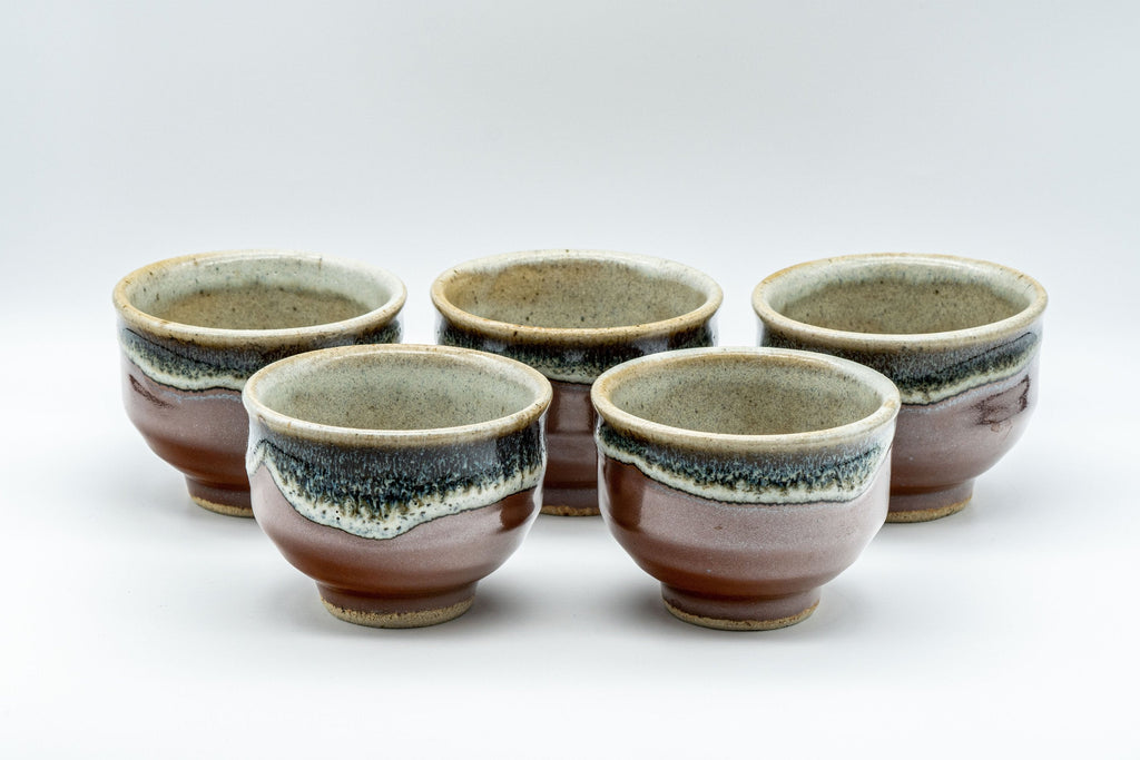 Japanese Tea Set - Maru-gata Do-ake Kyusu with 5 Yunomi