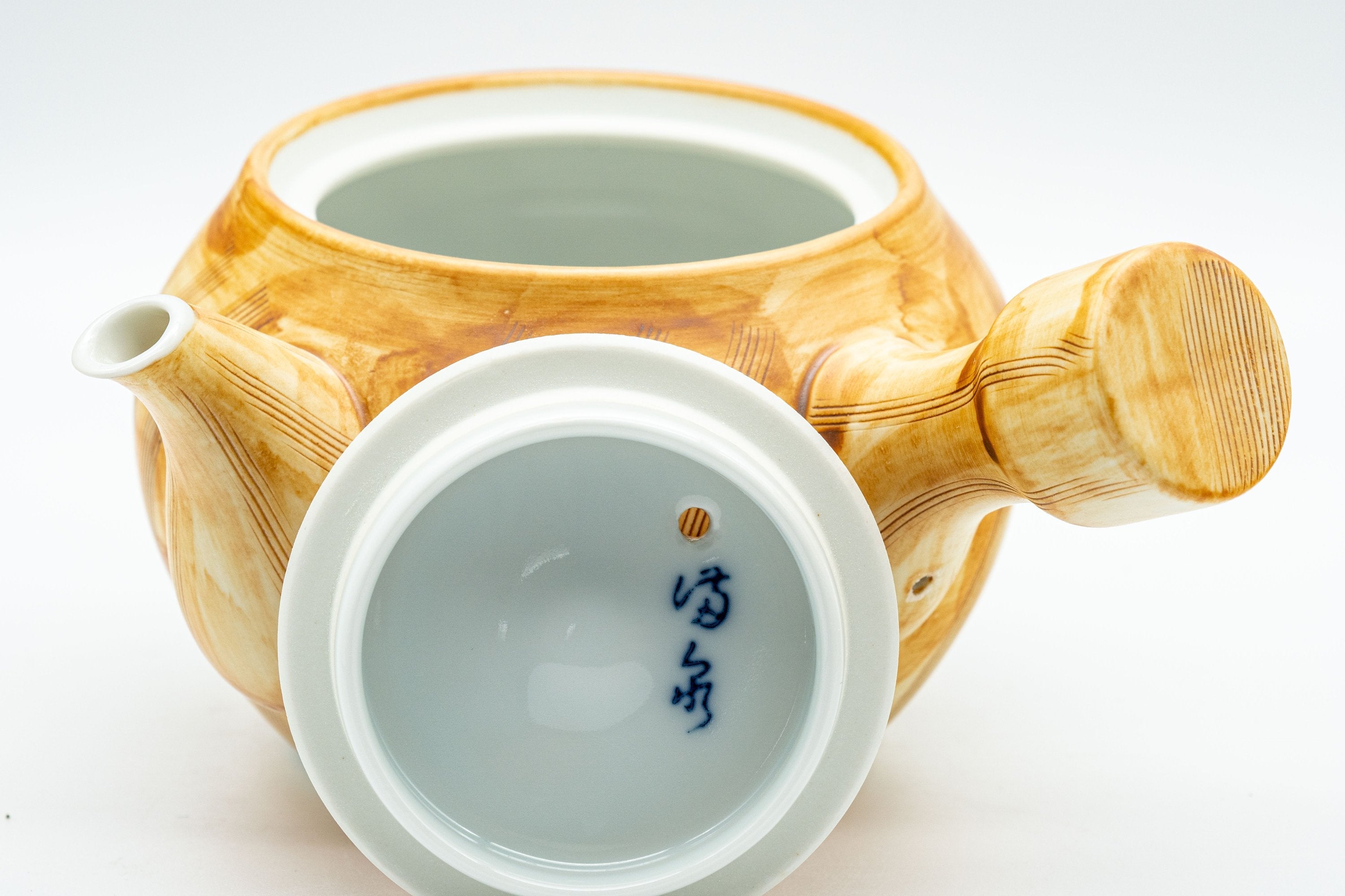 Japanese Tea Set - 有田焼 Porcelain Debeso Kyusu with 5 Yunomi
