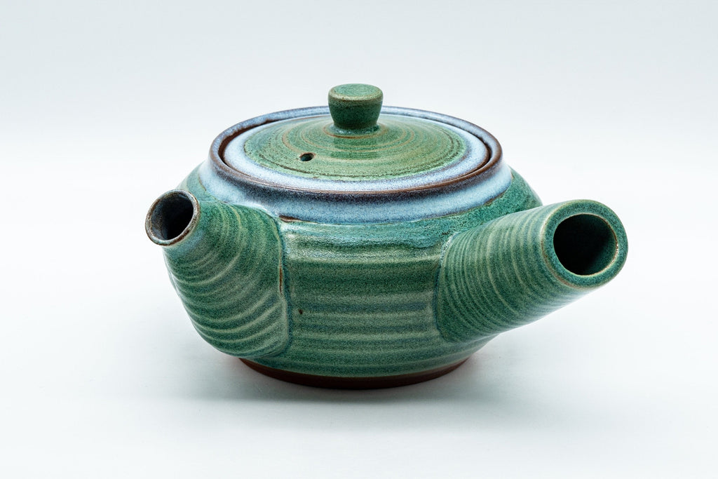 Japanese Kyusu - Striped Hiramaru-gata Debeso Teapot - 450ml