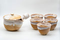 Japanese Tea Set - 萩殿窯 Hagi-yaki Houhin-style Do-ake Kyusu with 5 Senchawan - 450ml