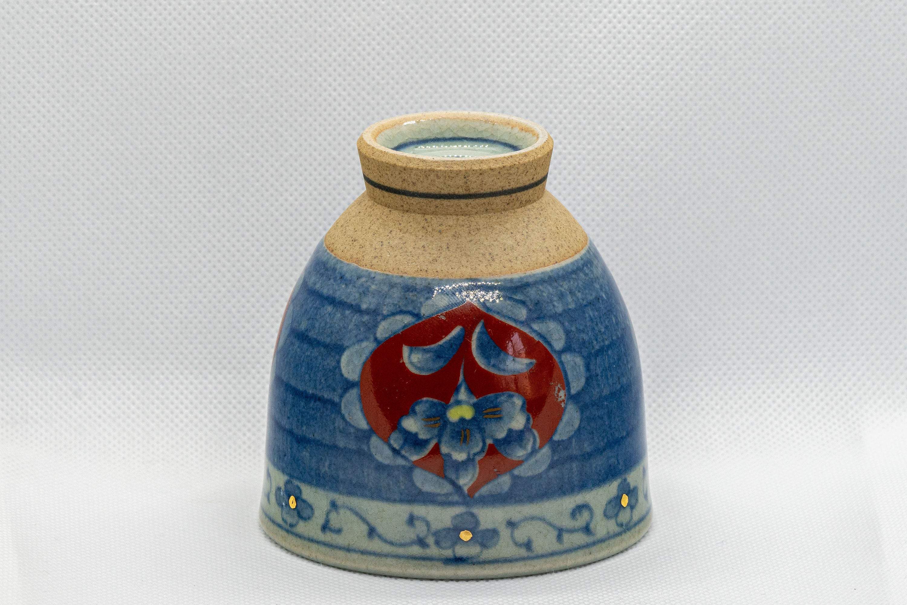 Japanese Teacup - 清秀  Kiyohide Kiln Floral Arita-yaki Yunomi - 190ml