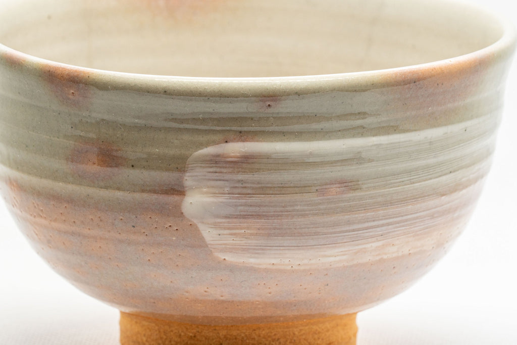 Japanese Matcha Bowl - Shigaraki-yaki Gohonte Wan-nari Chawan - Nishio Kashu