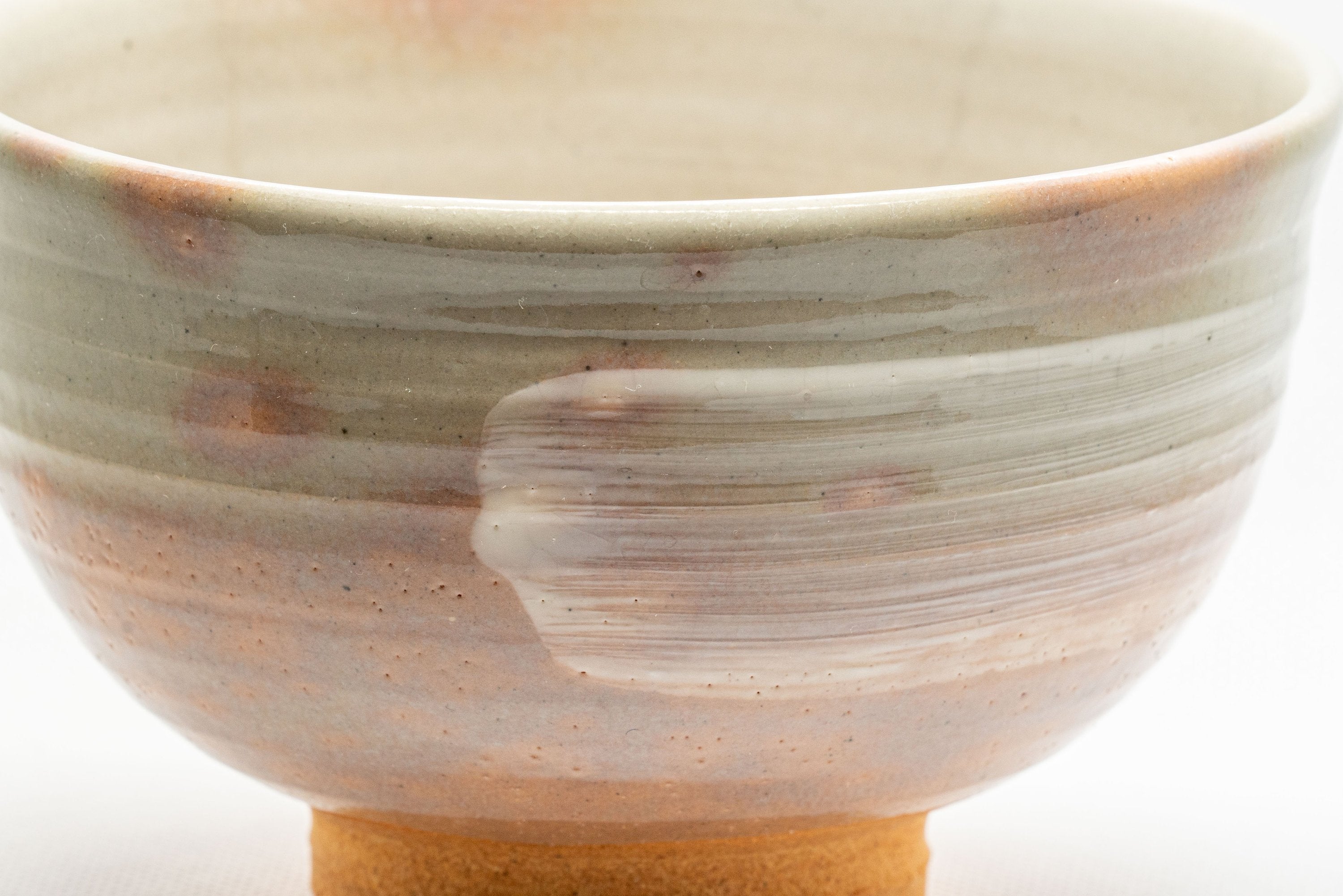 Japanese Matcha Bowl - Shigaraki-yaki Gohonte Wan-nari Chawan - Nishio Kashu