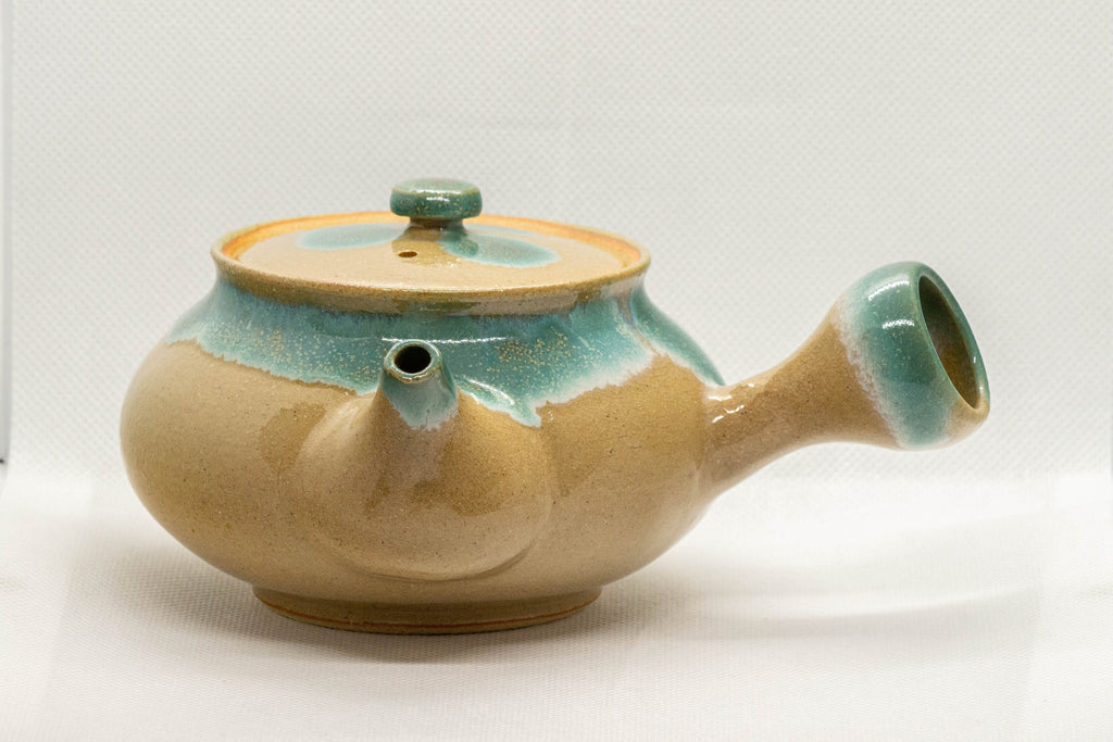 Japanese Kyusu - Turquoise Agano-yaki Do-ake Teapot - 360ml