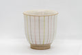 Japanese Teacup - 夭窯 Striped White Yunomi - 150ml