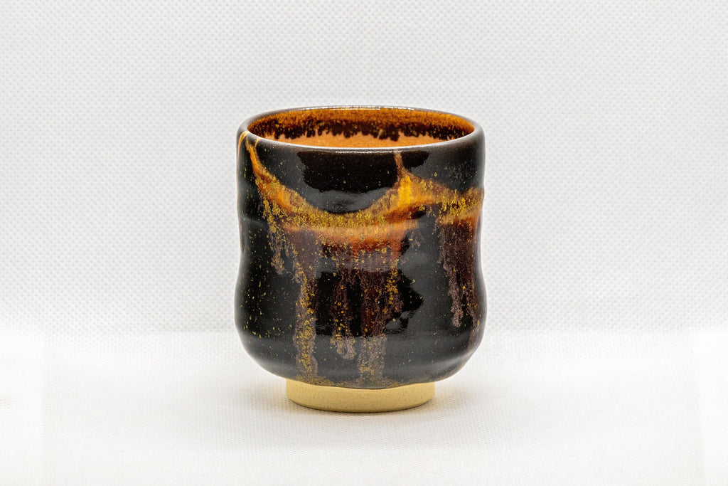 Japanese Teacup - Drip-Glazed Tsutsu-gata Yunomi - 160ml