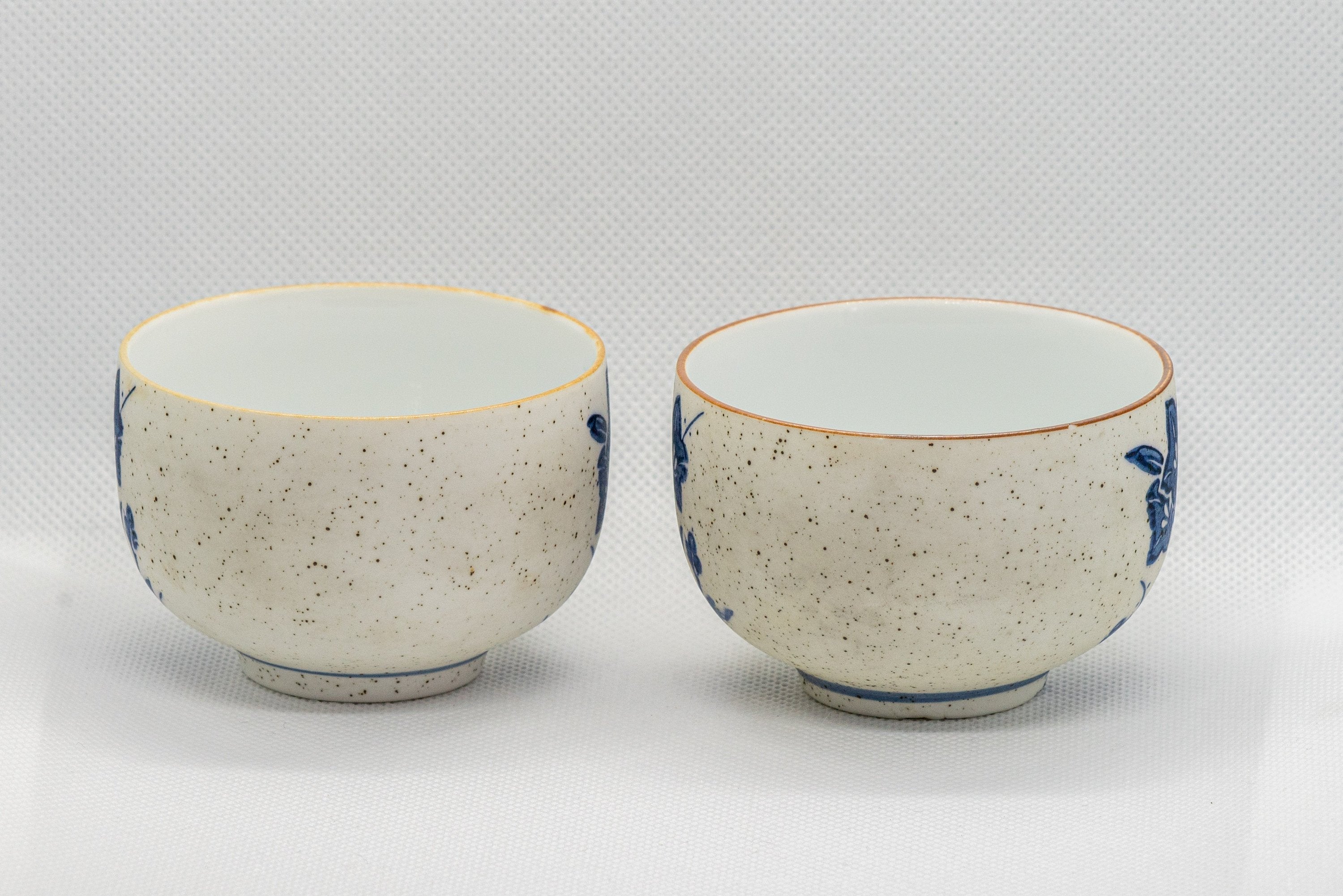 Japanese Teacup Pair - Classic blue and white yunomi - 110ml