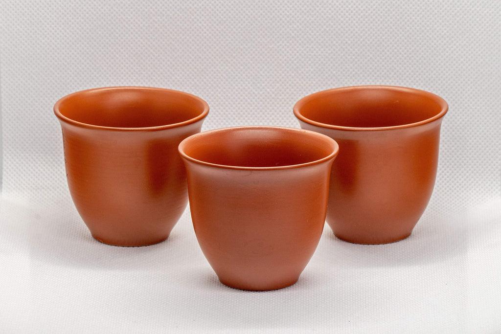 Japanese Teacups - Set of 3 Calligraphy Tokoname-yaki Yunomi - 180ml