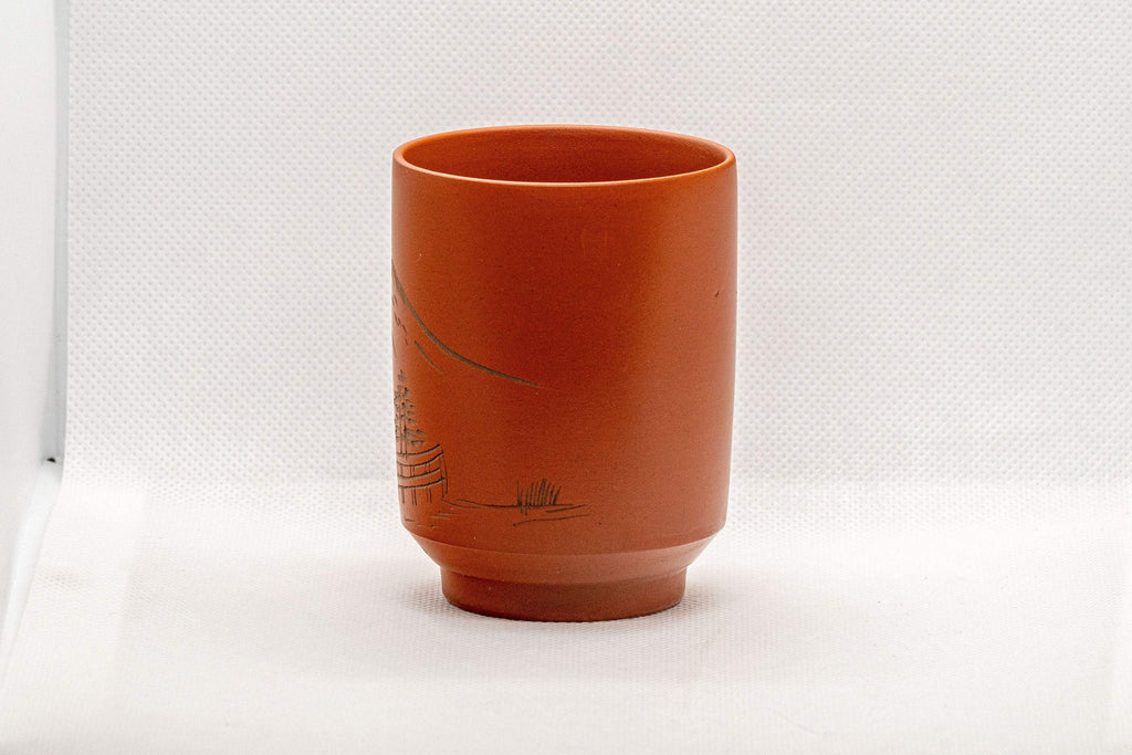 Japanese Teacup - いわぎん Iwagin Tsutsu-gata Tokoname-yaki Yunomi - 150ml