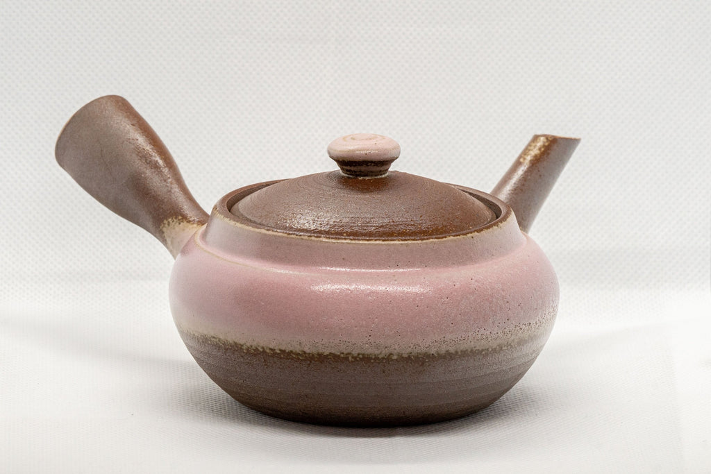 Japanese Kyusu - Pink Ash Glazed Banko-yaki Teapot - 210ml