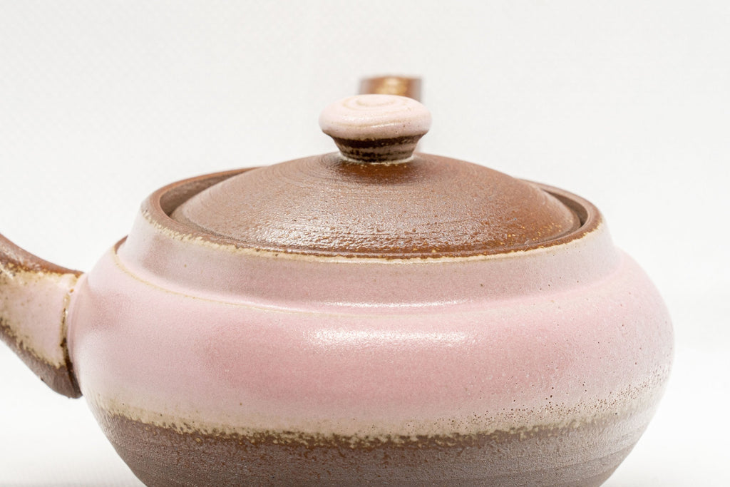 Japanese Kyusu - Pink Ash Glazed Banko-yaki Teapot - 210ml
