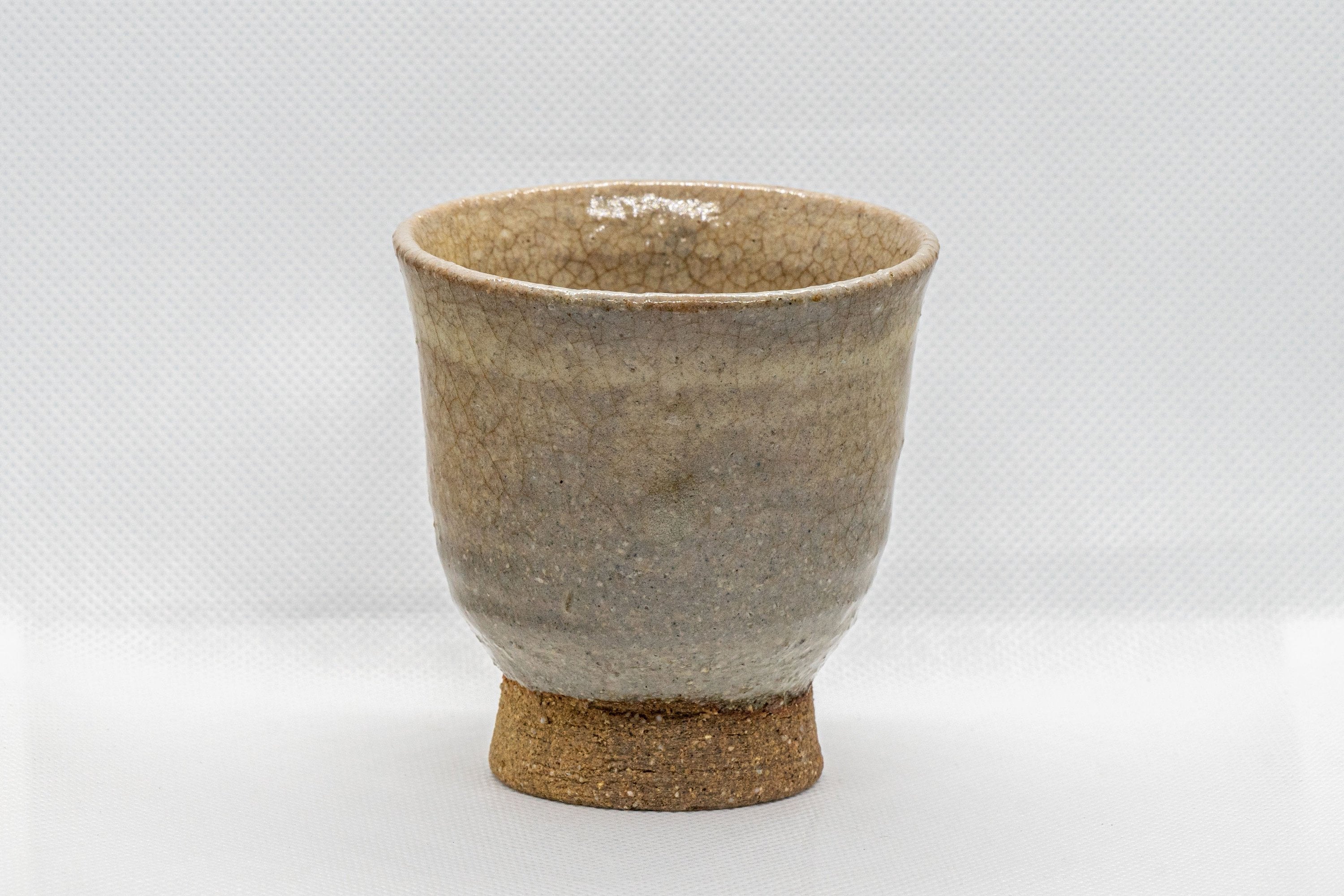 Japanese Teacups - Set of 3 Beige Hagi-yaki Yunomi - 130ml