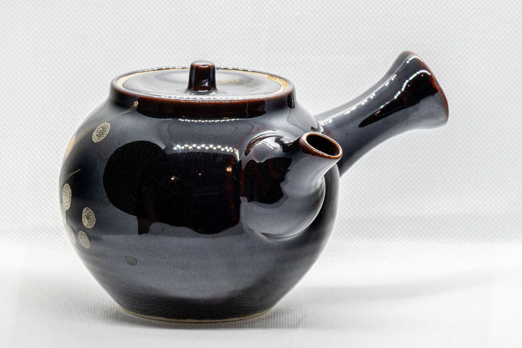 Japanese Kyusu - Tenmoku Maru-gata Arita-yaki Teapot - 400ml