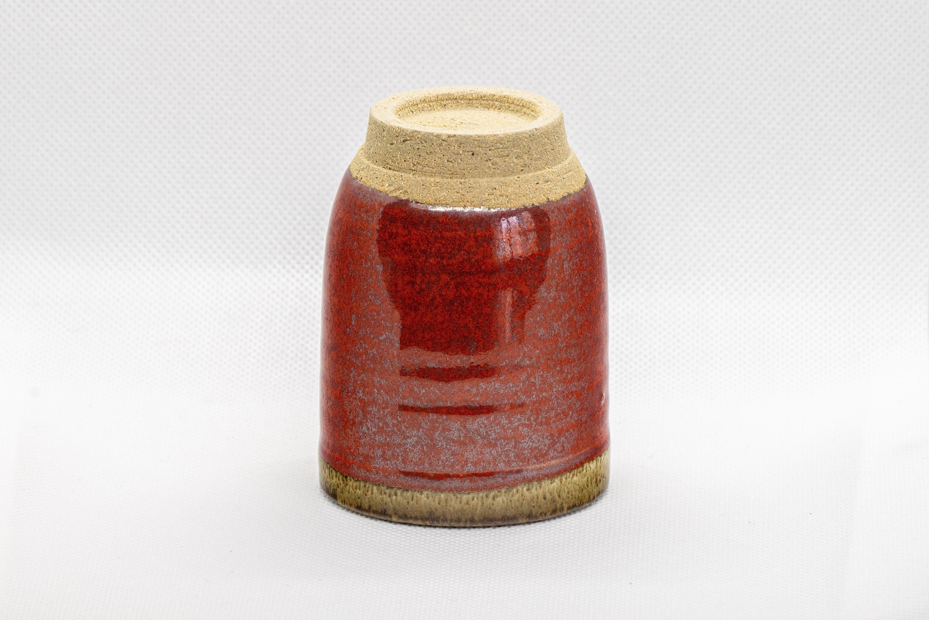 Japanese Teacup - Red Tsutsu-gata Yunomi - 135ml