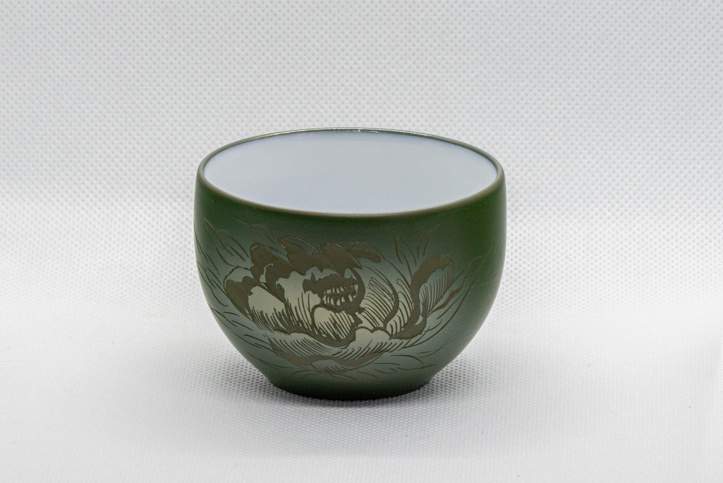 Japanese Teacup - Green Ryokudei Tokoname-yaki Yunomi - 110ml