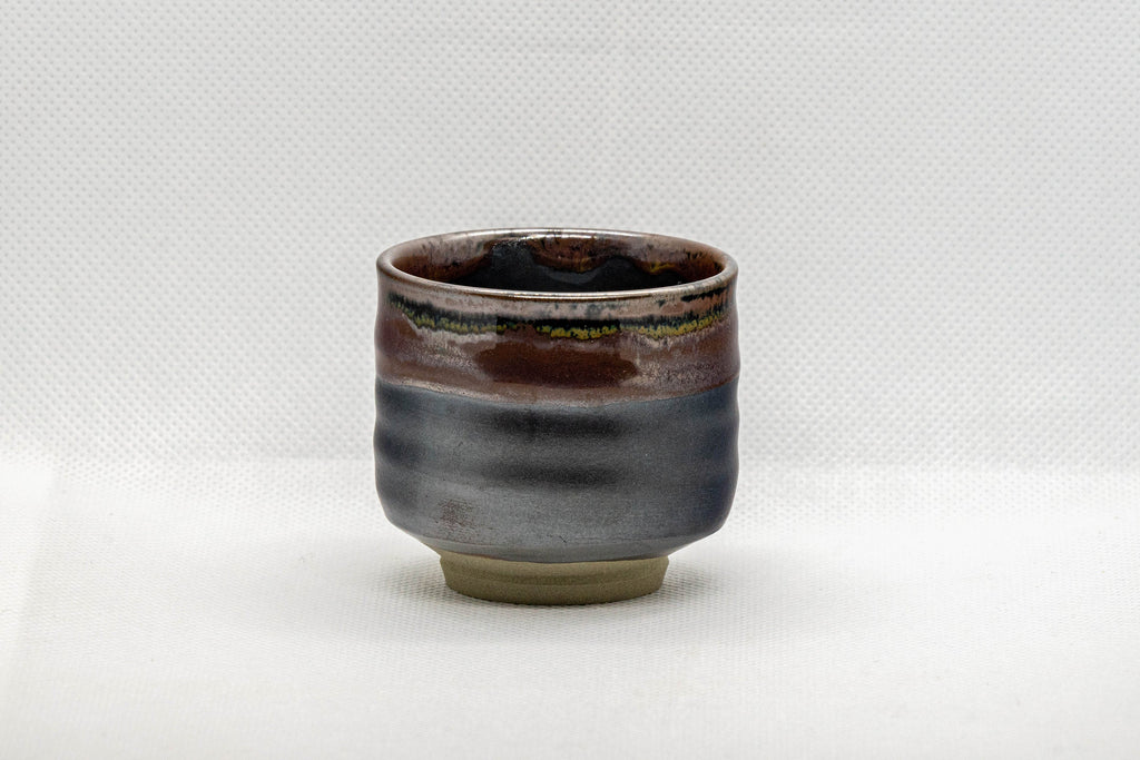 Japanese Teacup - Tenmoku Glazed Tsutsu-gata Yunomi - 65ml
