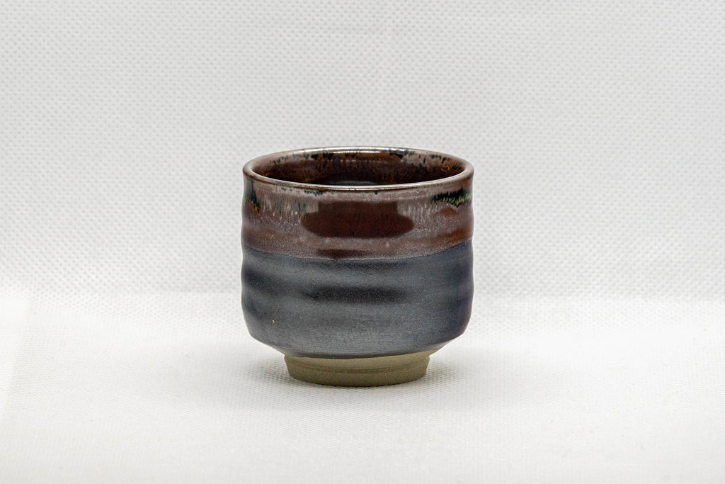 Japanese Teacup - Tenmoku Glazed Tsutsu-gata Yunomi - 65ml