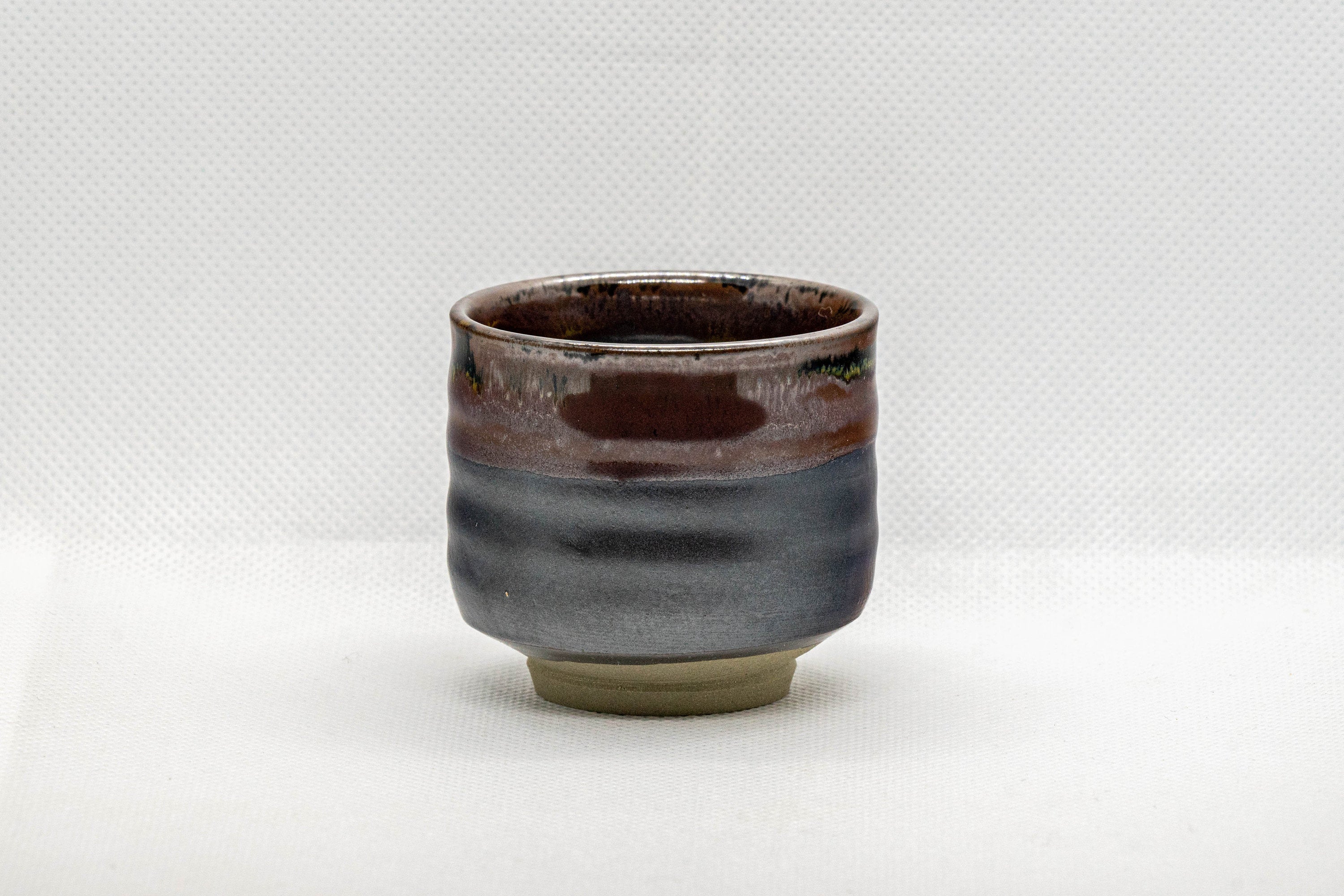 Japanese Teacup - Tenmoku Glazed Tsutsu-gata Yunomi - 65ml