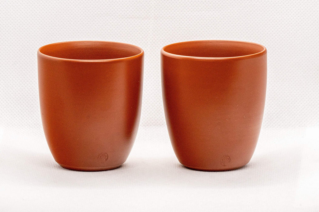 Japanese Teacups - Pair of Takasuke Tokoname-yaki Yunomi - 120ml