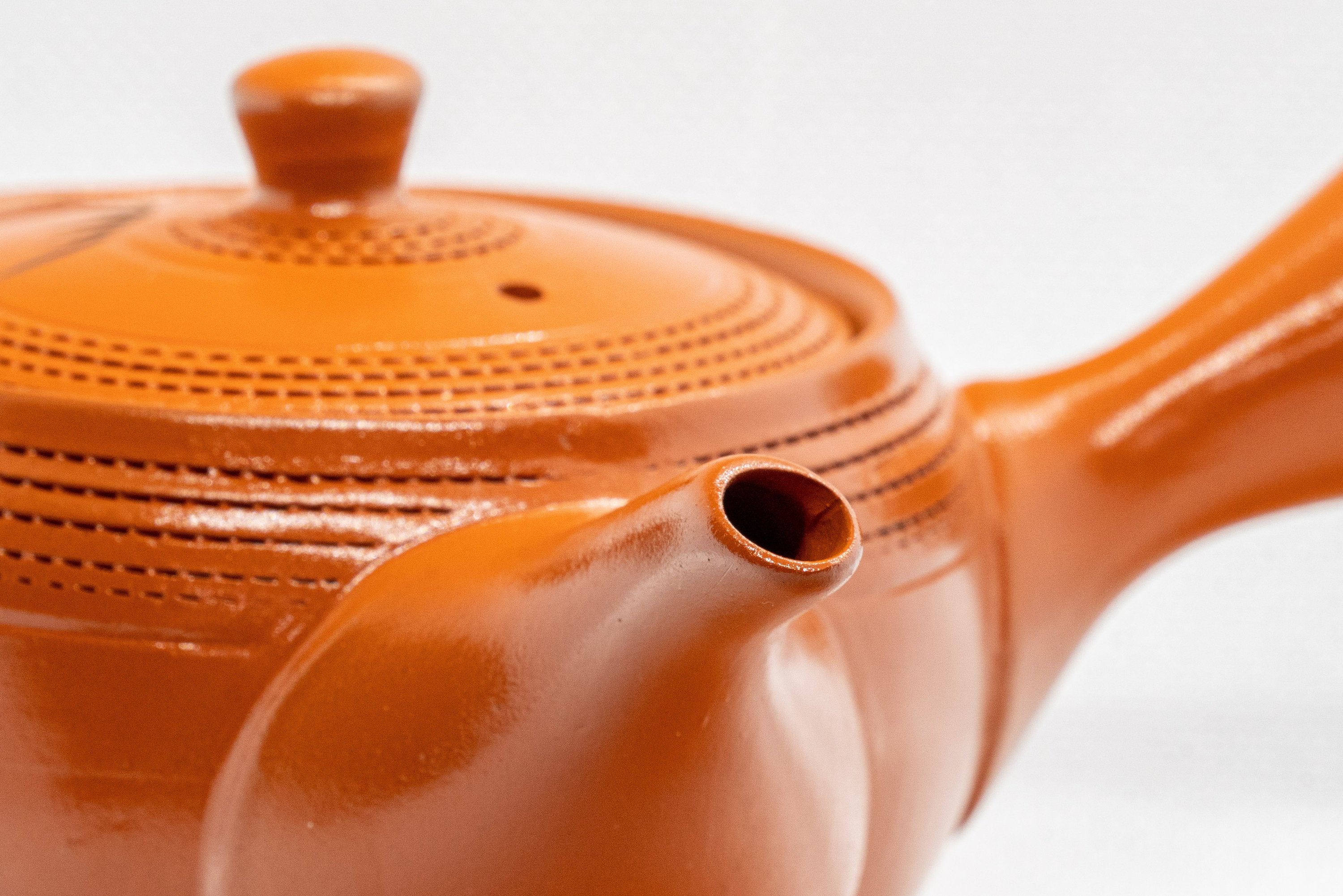 Japanese Kyusu - Bamboo Tokoname-yaki Obi-ami Teapot - 310ml