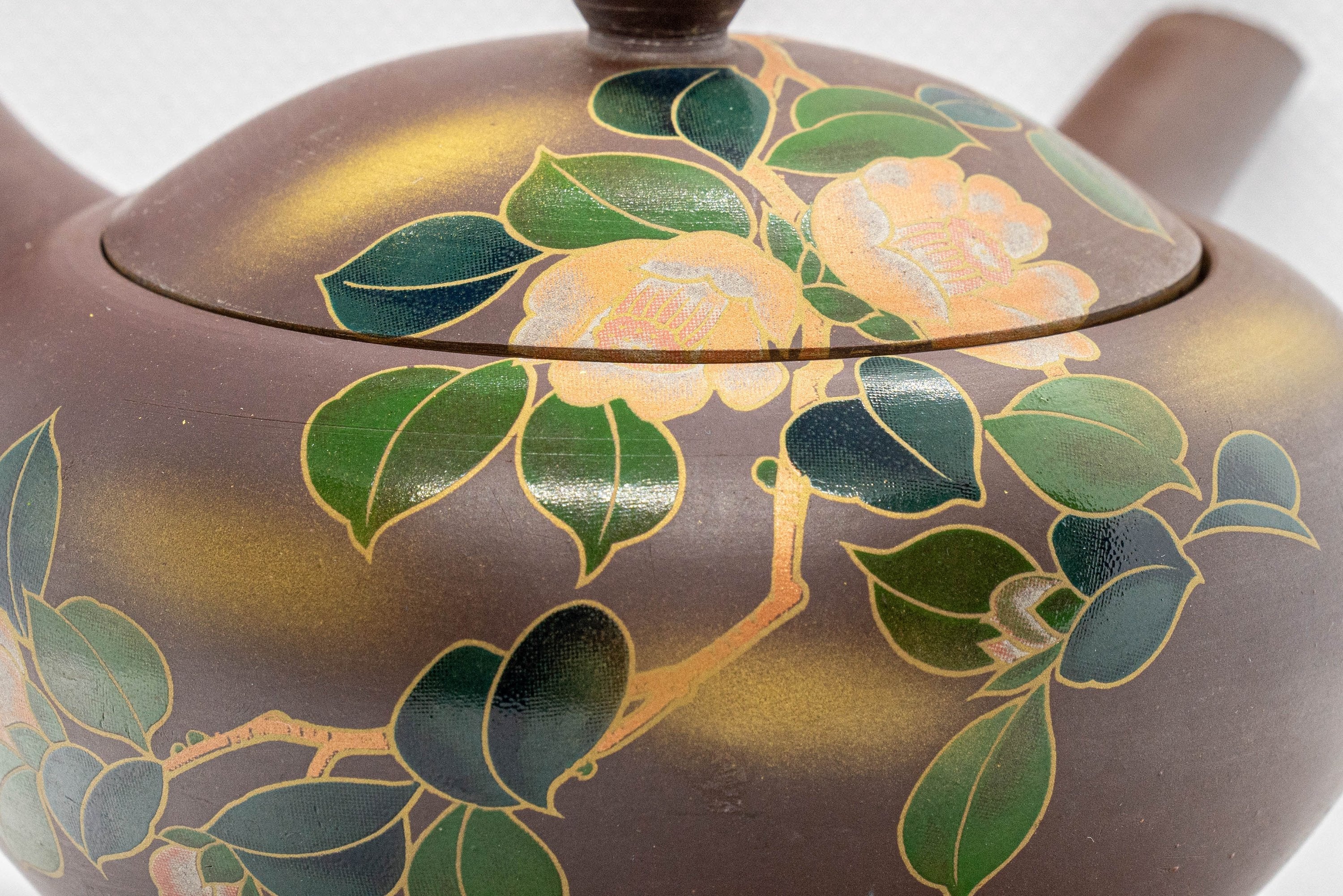 Japanese Kyusu - 山勇 Floral Banko-yaki Teapot - 330ml