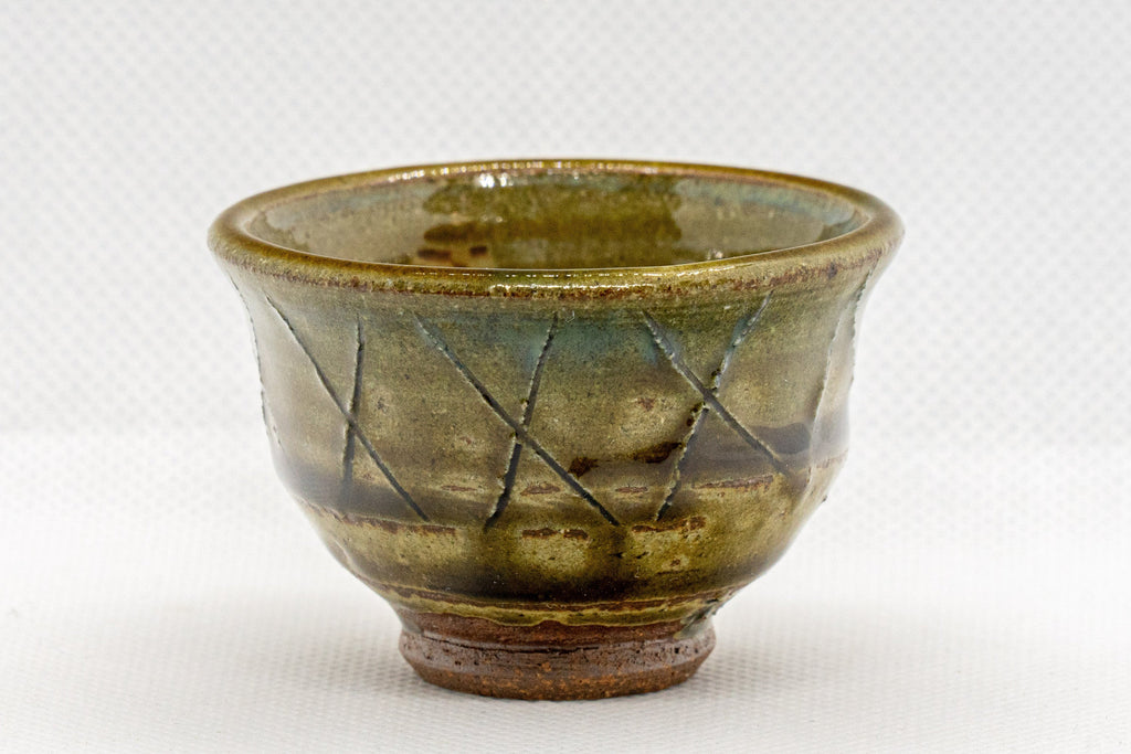 Japanese Teacup - Moss Green Guinomi - 40ml