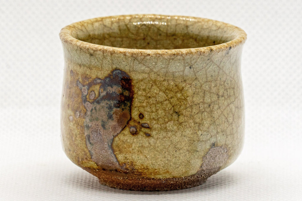 Japanese Teacup - Green Glazed Stoneware Guinomi - 30ml