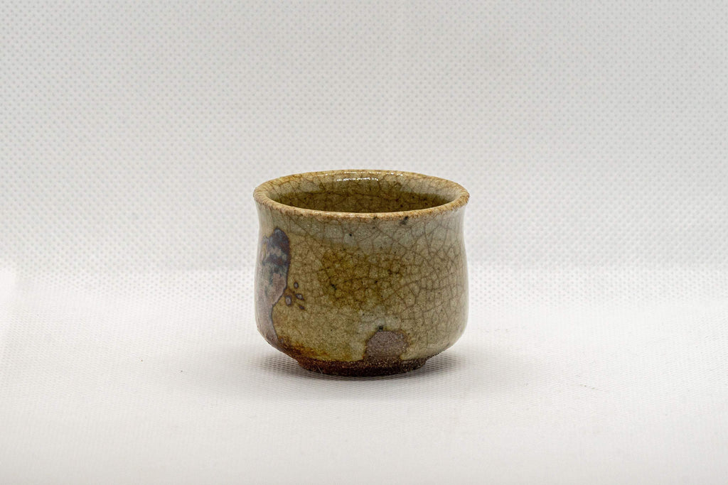 Japanese Teacup - Green Glazed Stoneware Guinomi - 30ml