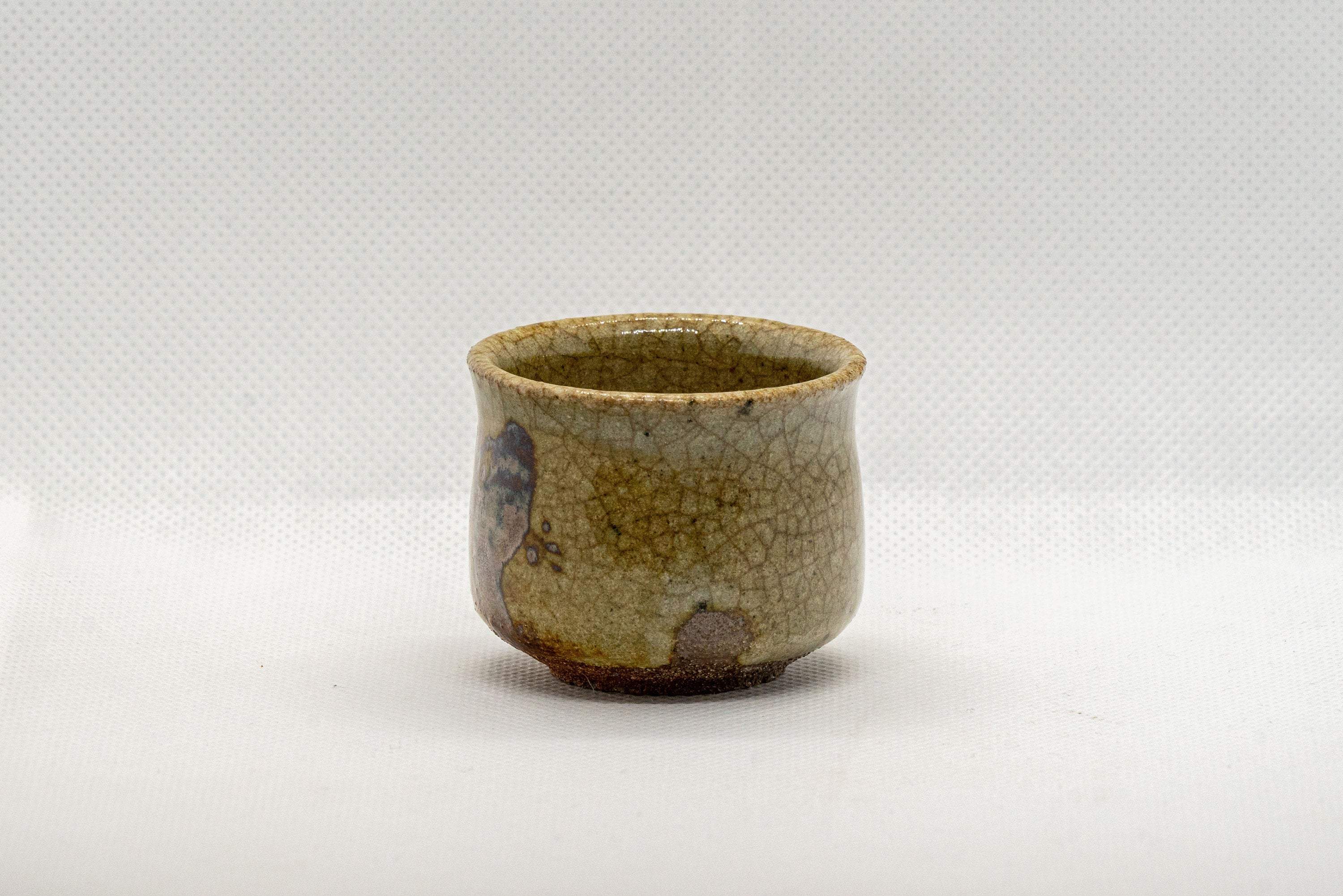 Japanese Teacup - Green Glazed Stoneware Guinomi - 30ml
