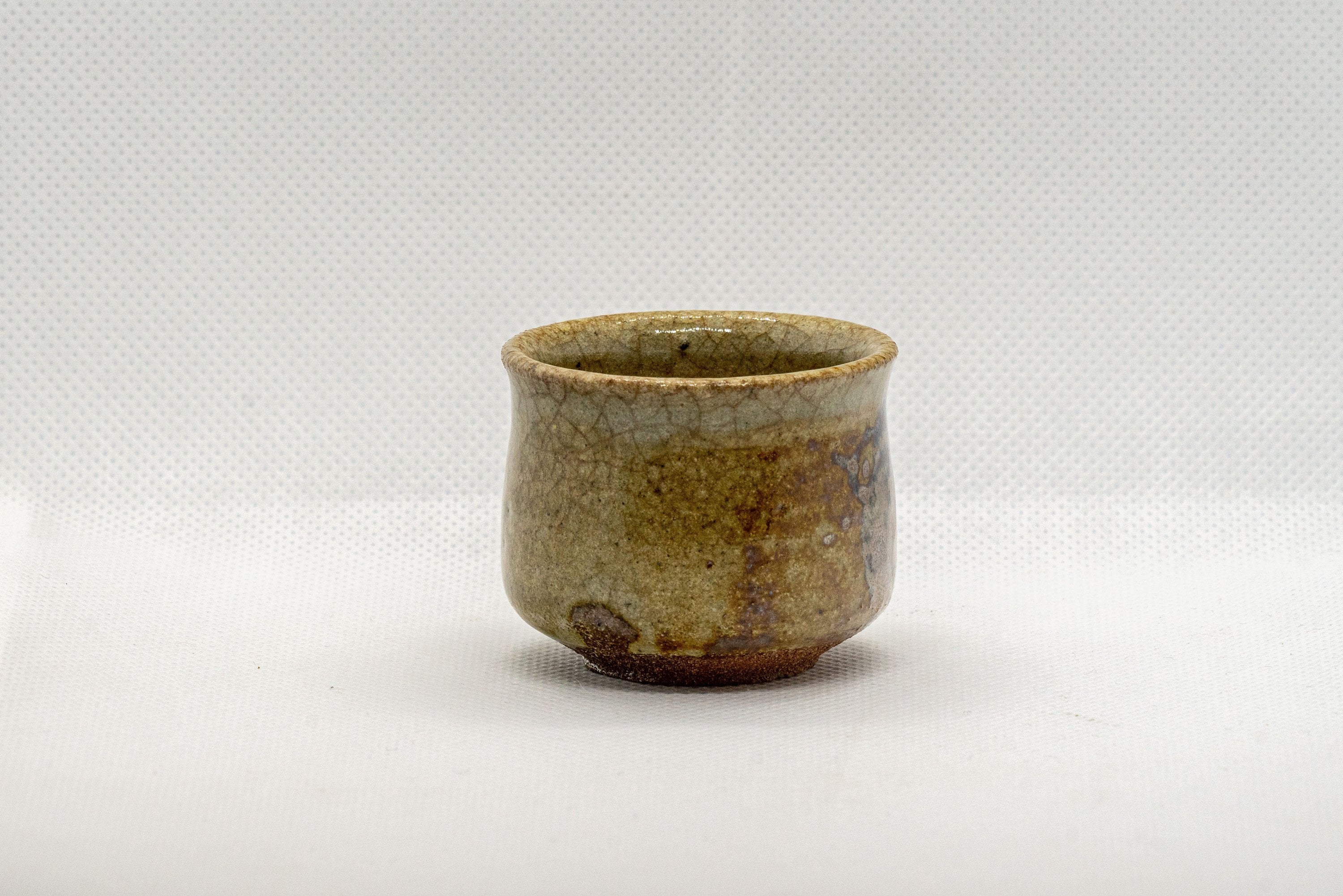 Japanese Teacup - Green Glazed Stoneware Guinomi - 30ml