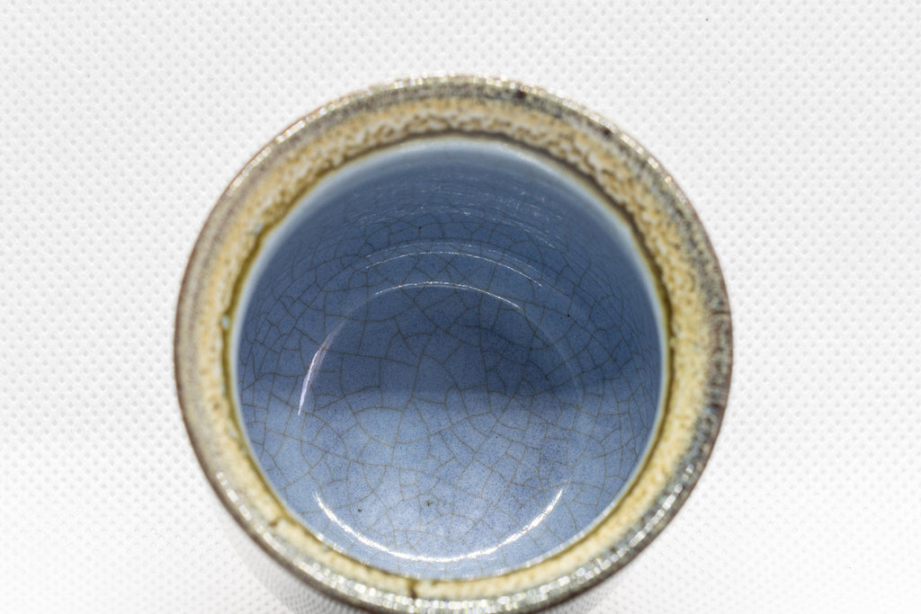 Japanese Teacup - Hare's Fur Glazed Tsutsu-gata Yunomi - 160ml