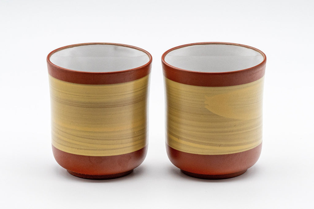 Japanese Teacup Pair - Two Tokoname-yaki yunomi - 125ml