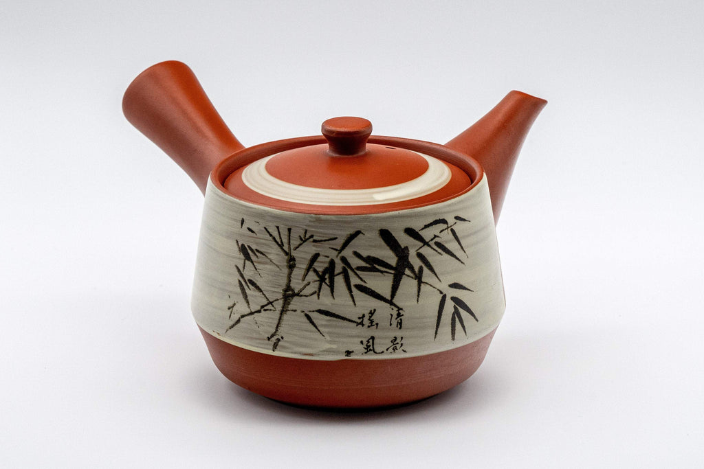 Japanese Kyusu - Tokoname-yaki Teapot with Bamboo Scene - 300ml