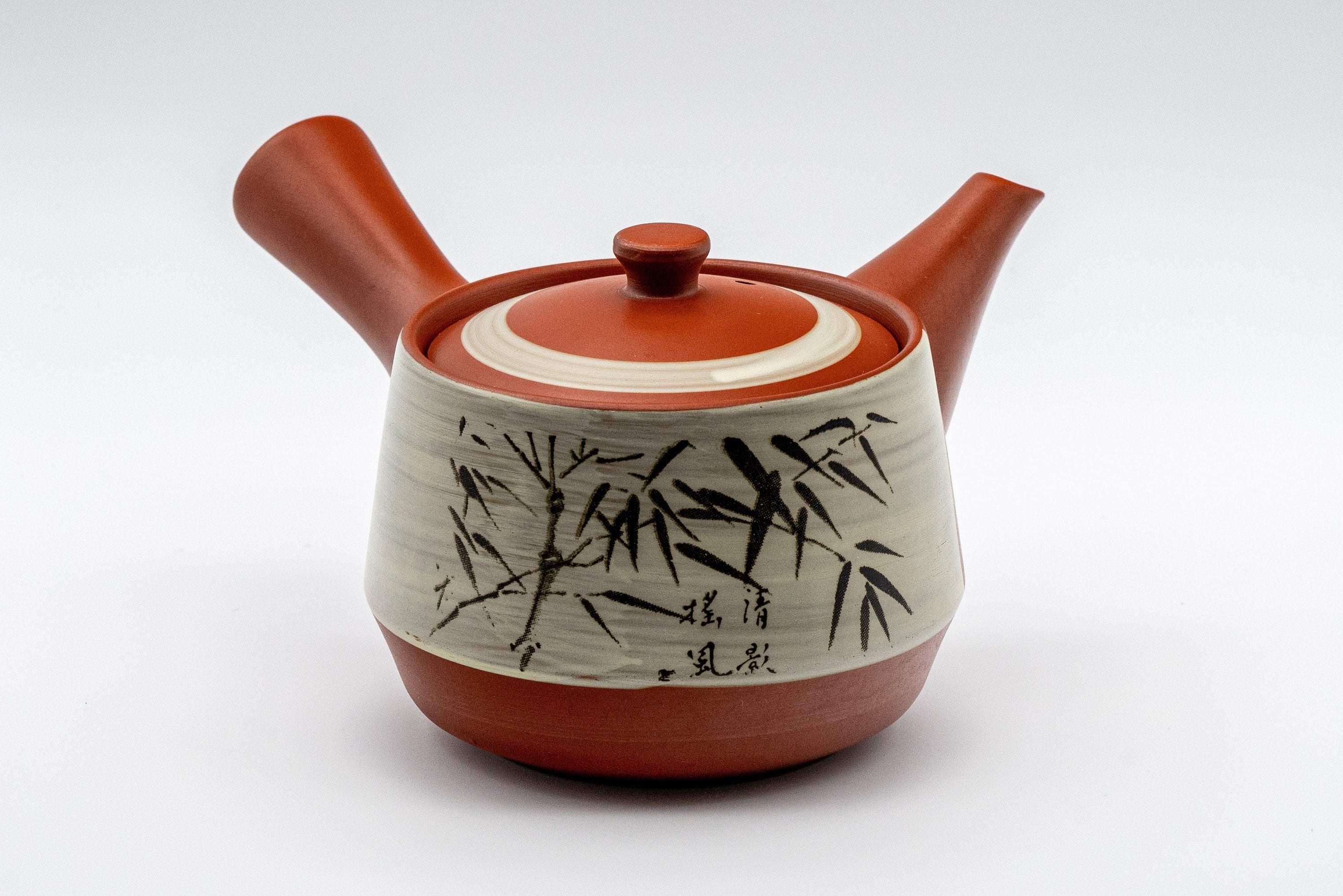 Japanese Kyusu - Tokoname-yaki Teapot with Bamboo Scene - 300ml