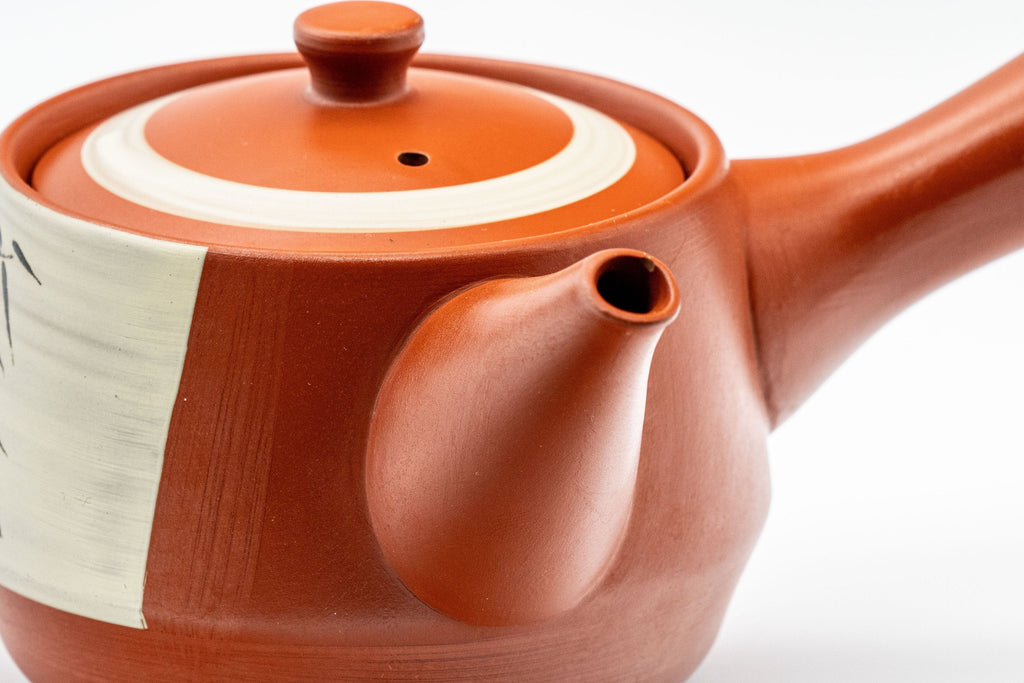 Japanese Kyusu - Tokoname-yaki Teapot with Bamboo Scene - 300ml