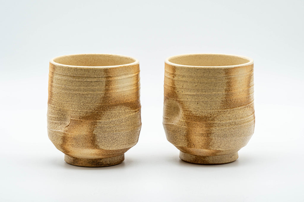 Japanese Teacups - Pair of Giraffe Tsutsu-gata Yunomi - 140ml