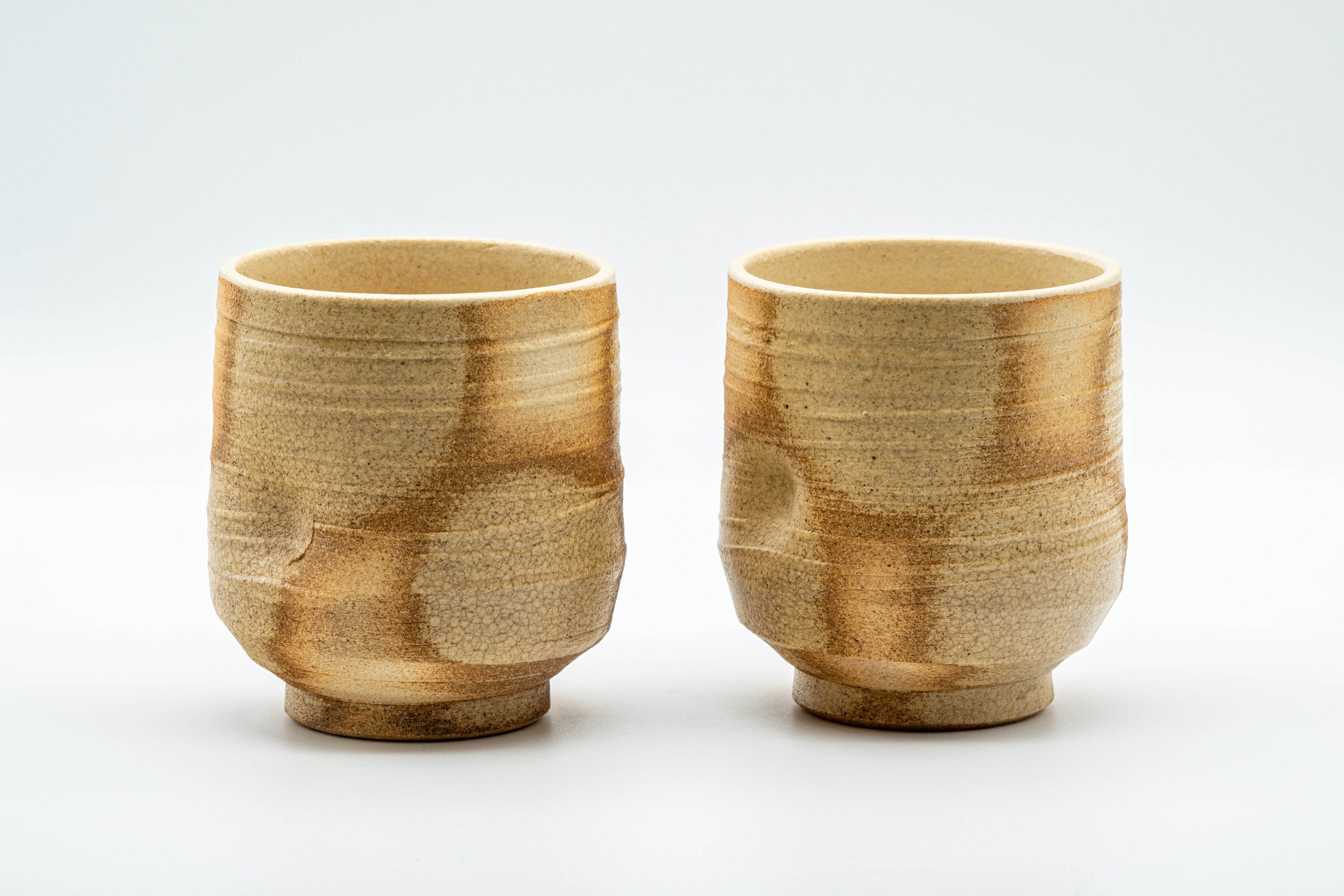Japanese Teacups - Pair of Giraffe Tsutsu-gata Yunomi - 140ml